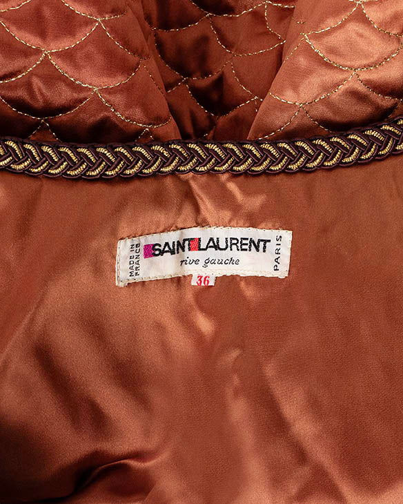 Rare 1979 Yves Saint Laurent Rive Gauche Copper Jacket S