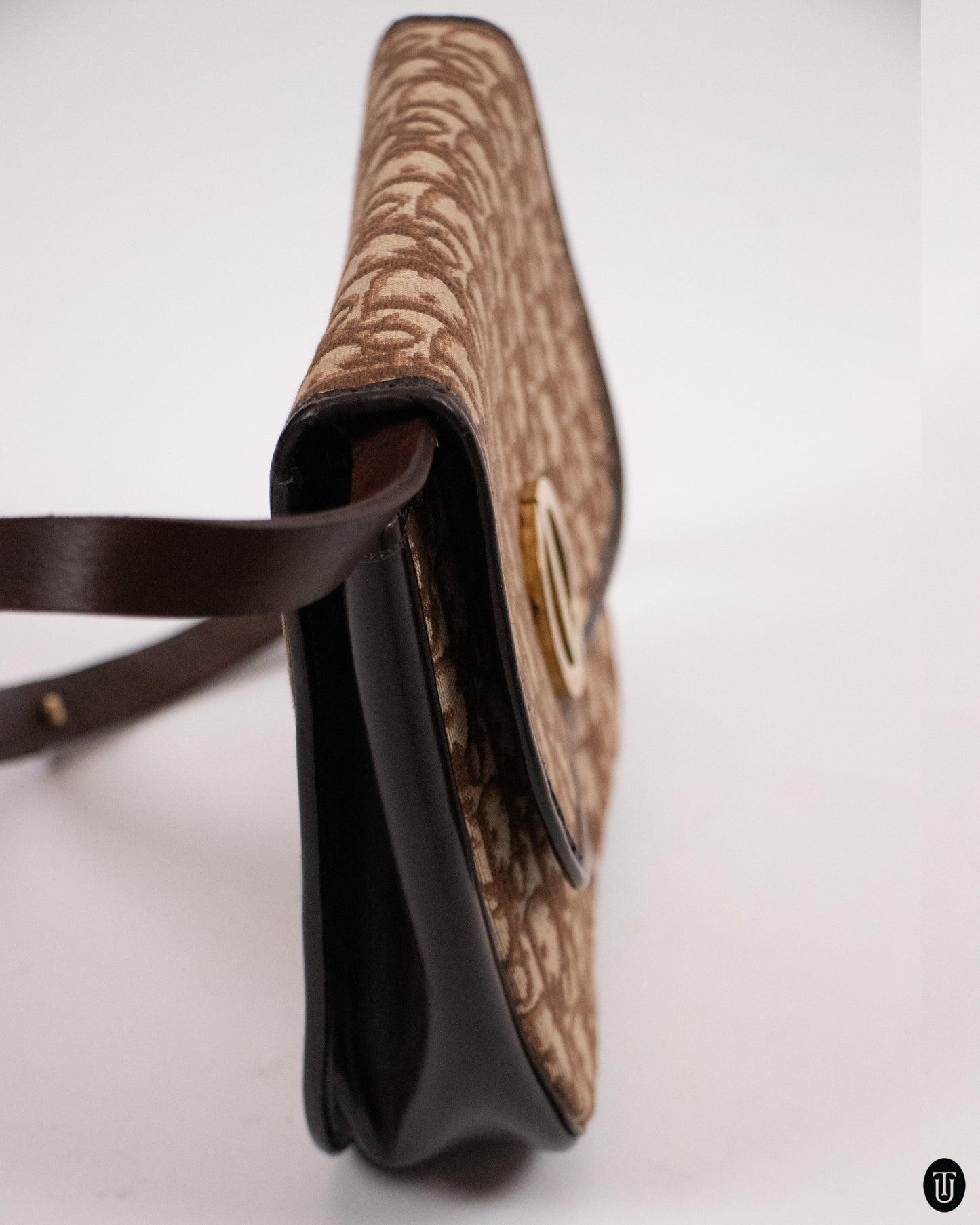 70's Dior Trotter Canvas Shoulder Bag