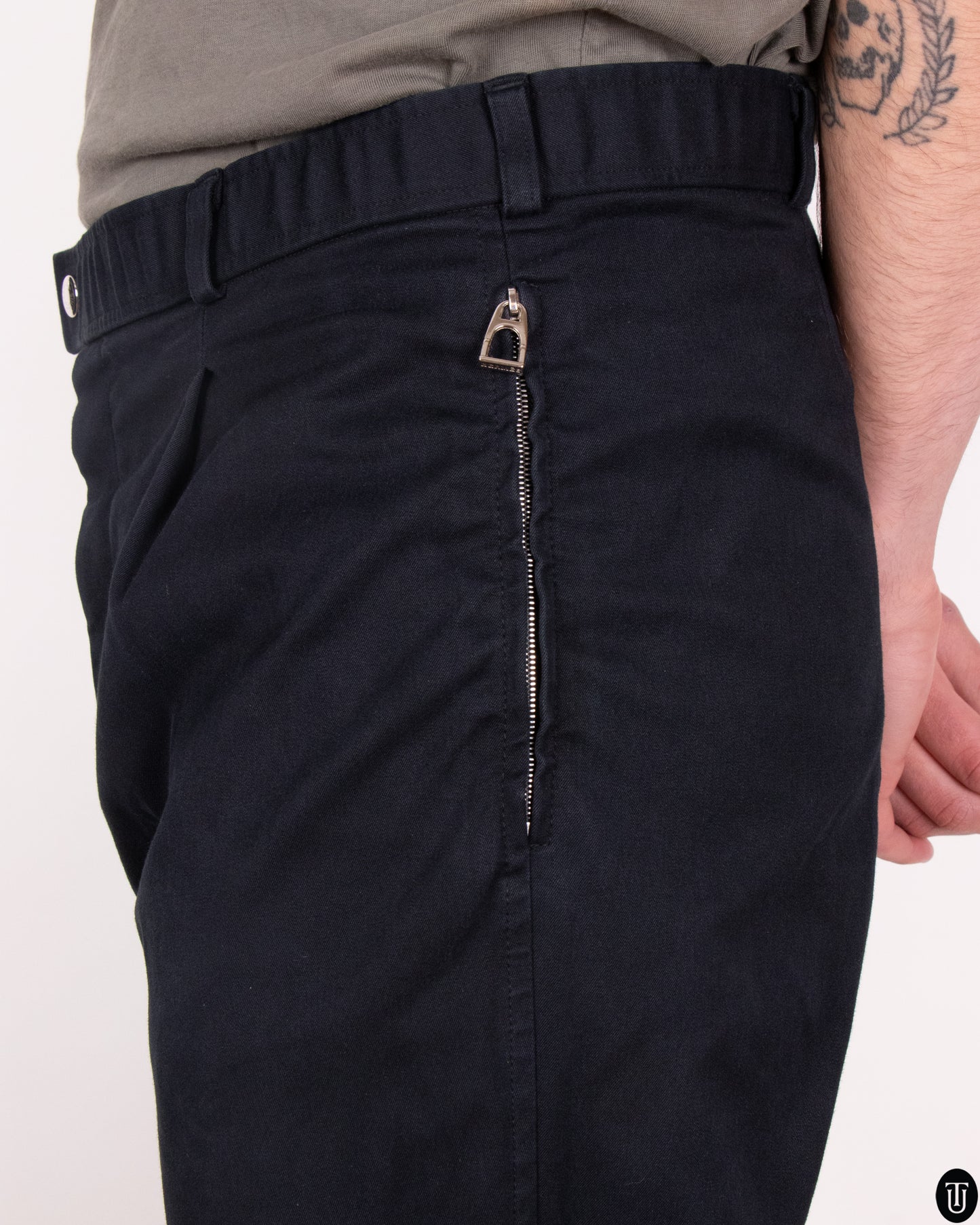 00's Hermès Navy Riding Trousers XL