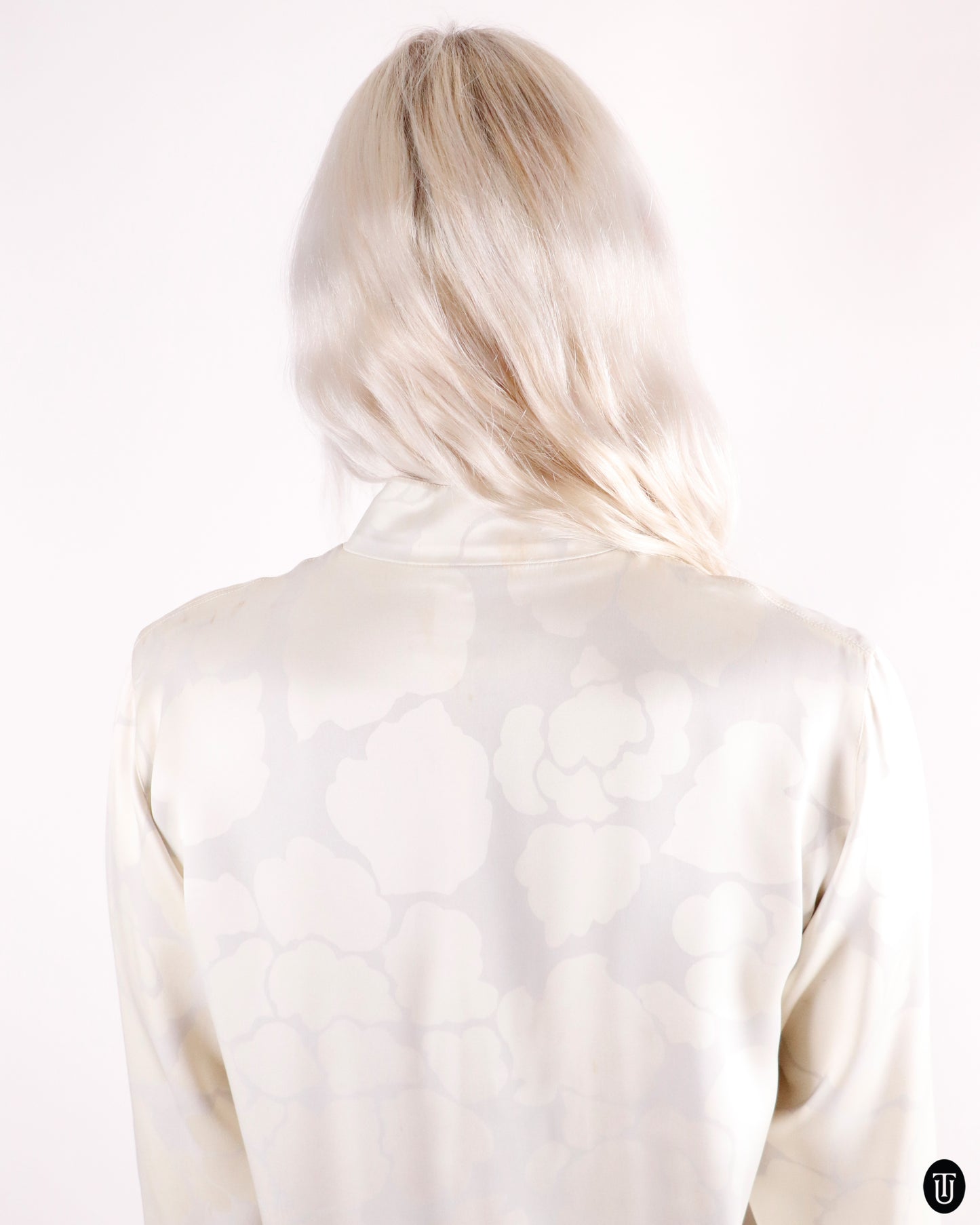 70's Yves Saint Laurent Rive Gauche Chinoiserie Silk Dress M