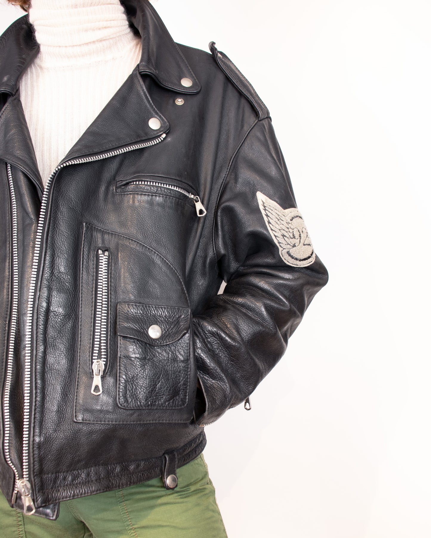 Rare 1969 Leather Championship Biker Jacket L