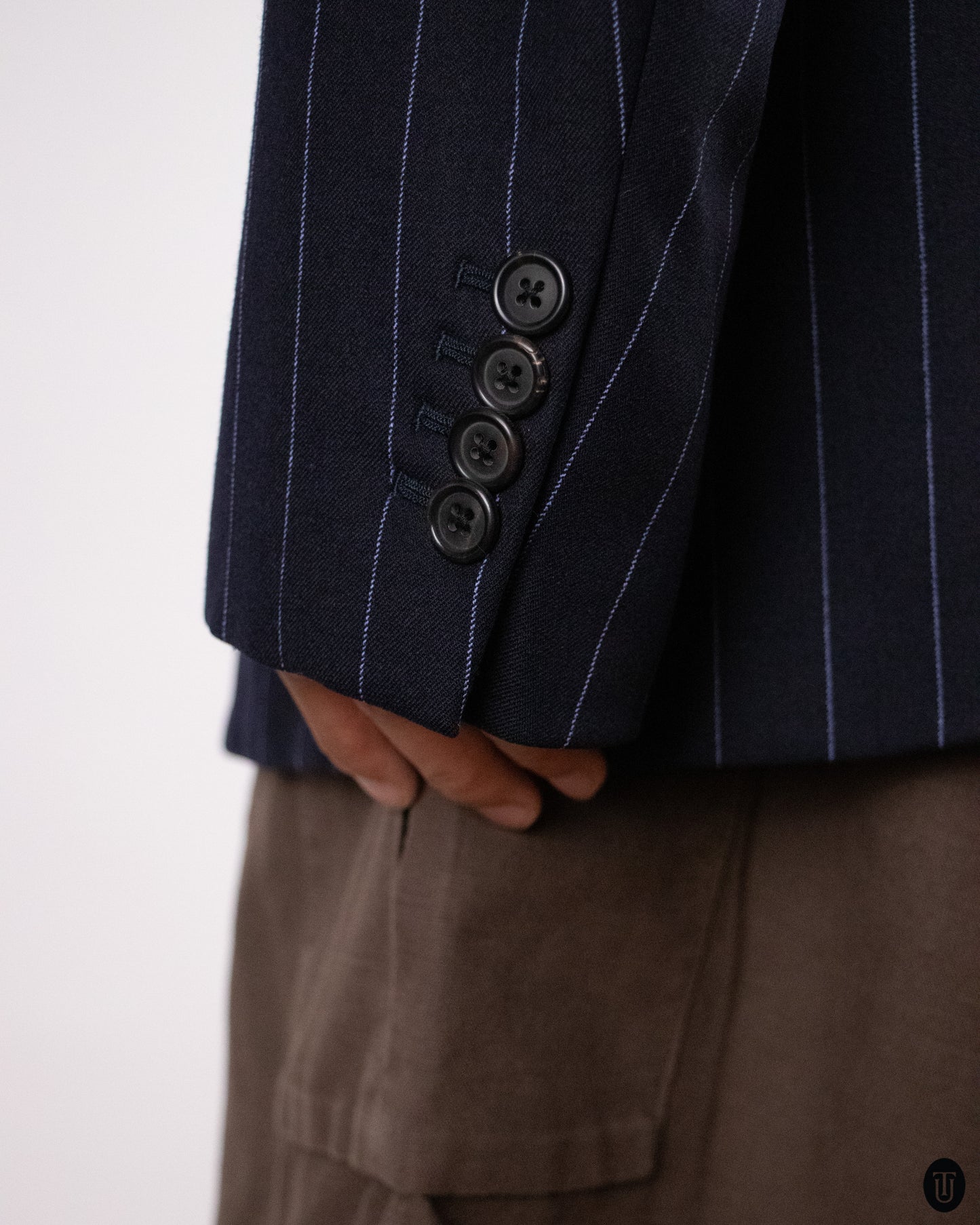 00's Prada Pin Stripe Wool Blazer L