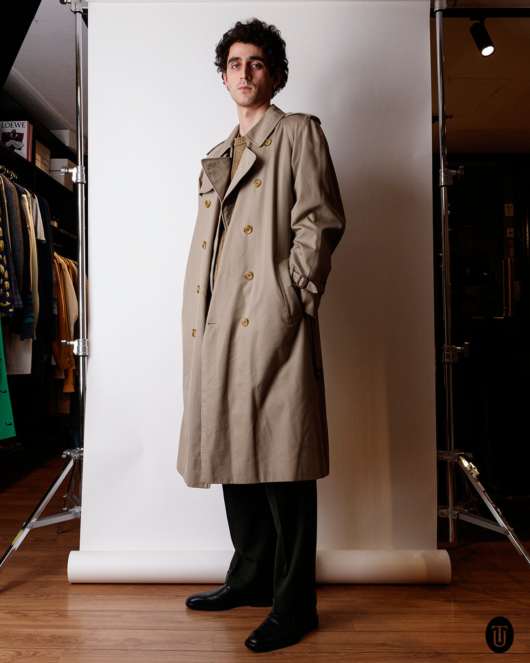 1980s Mens Burberry Trench Coat XL