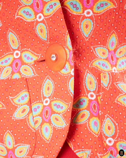 1980's Yves Saint Laurent "Variation" Three Piece Skirt Suit L