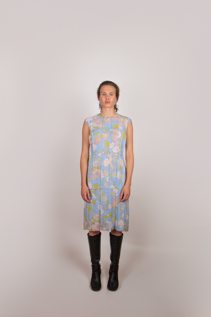 Bottega Veneta 2000s Floral Print Silk Dress M