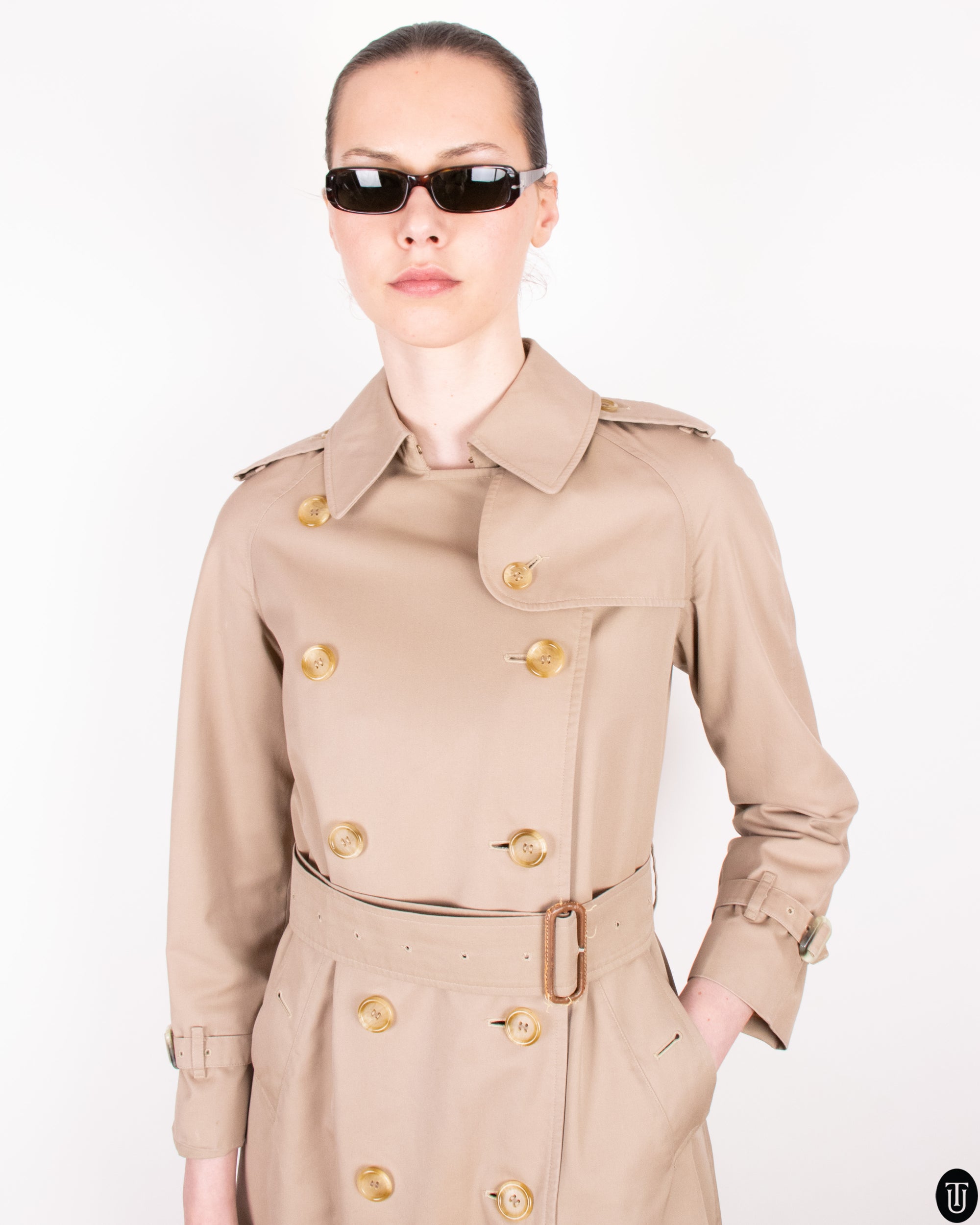 70's Burberry Trench Coat XS