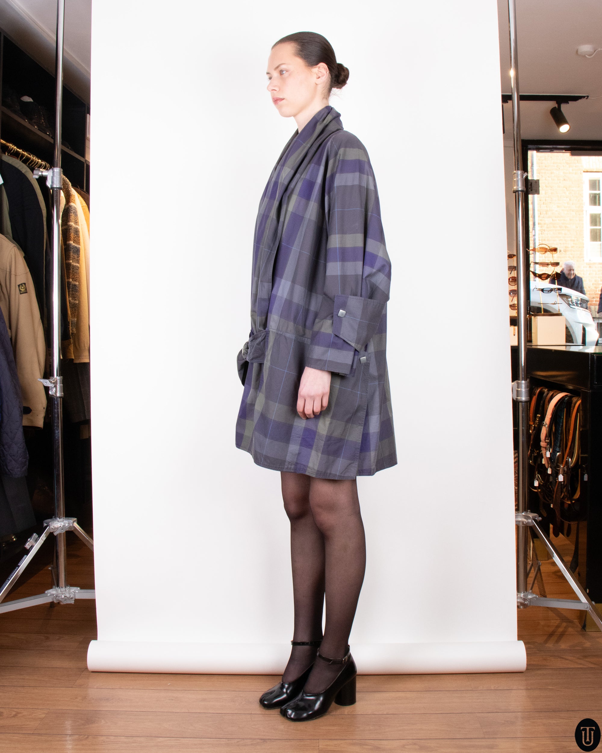 80s A.M Beretta Cropped Trench Coat M