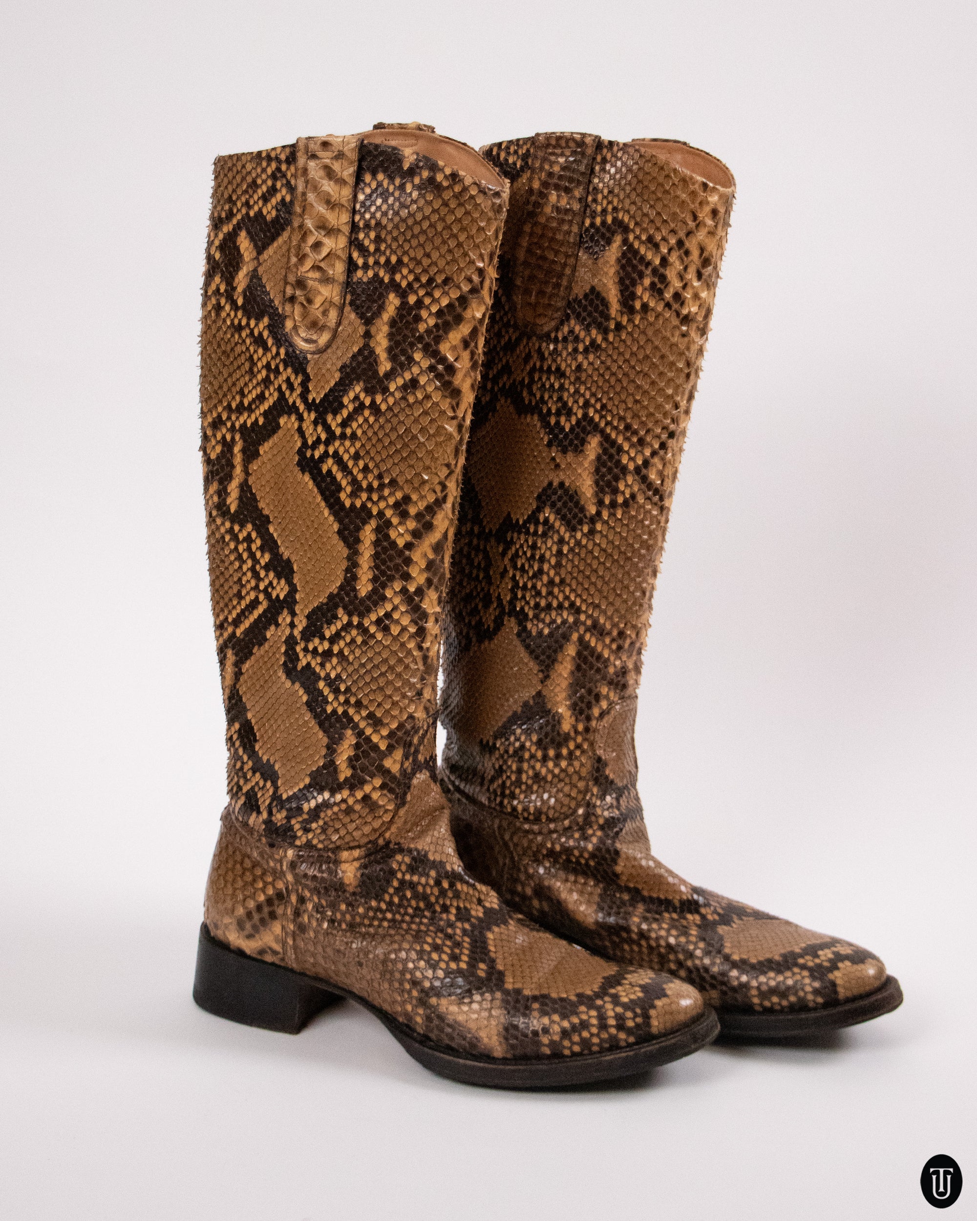 70's Snakeskin Boots 40
