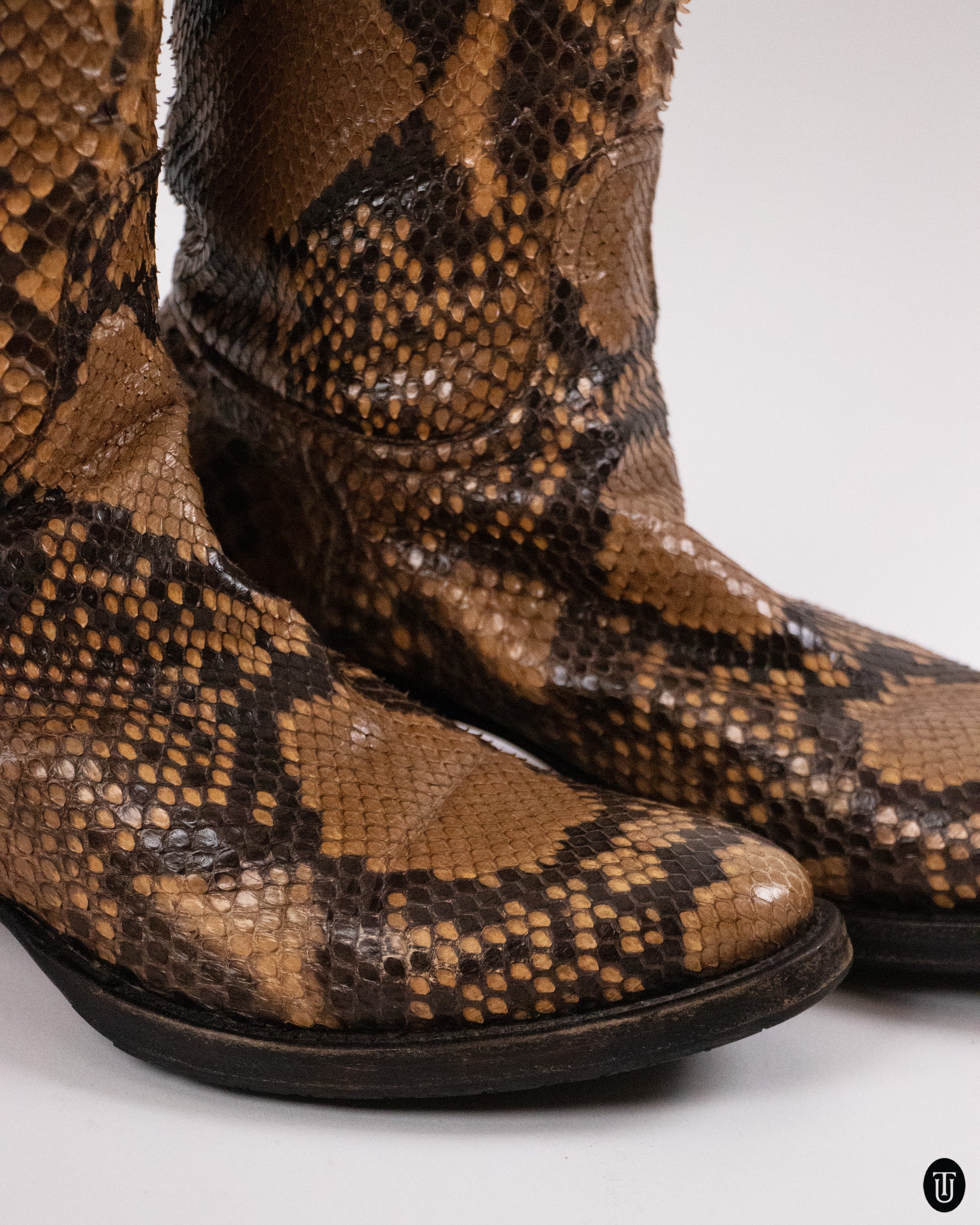 70's Snakeskin Boots 40