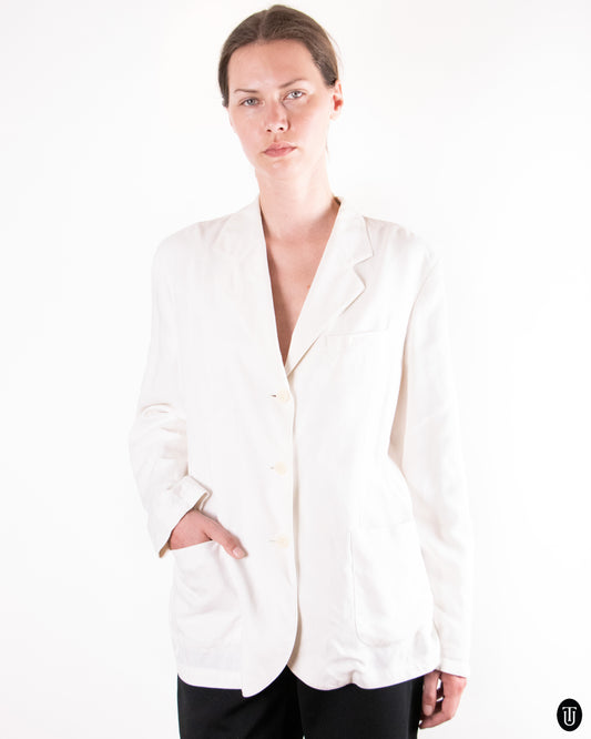 80's Armani "Jeans" Linen Jacket L