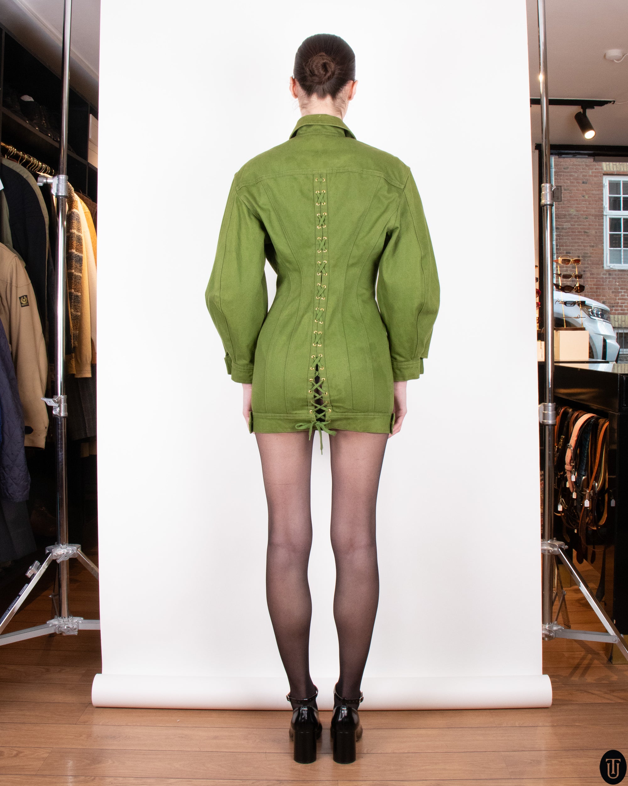 80s Gautier Junior Denim Dress S