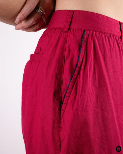 00's Deep Red Prada Trousers M