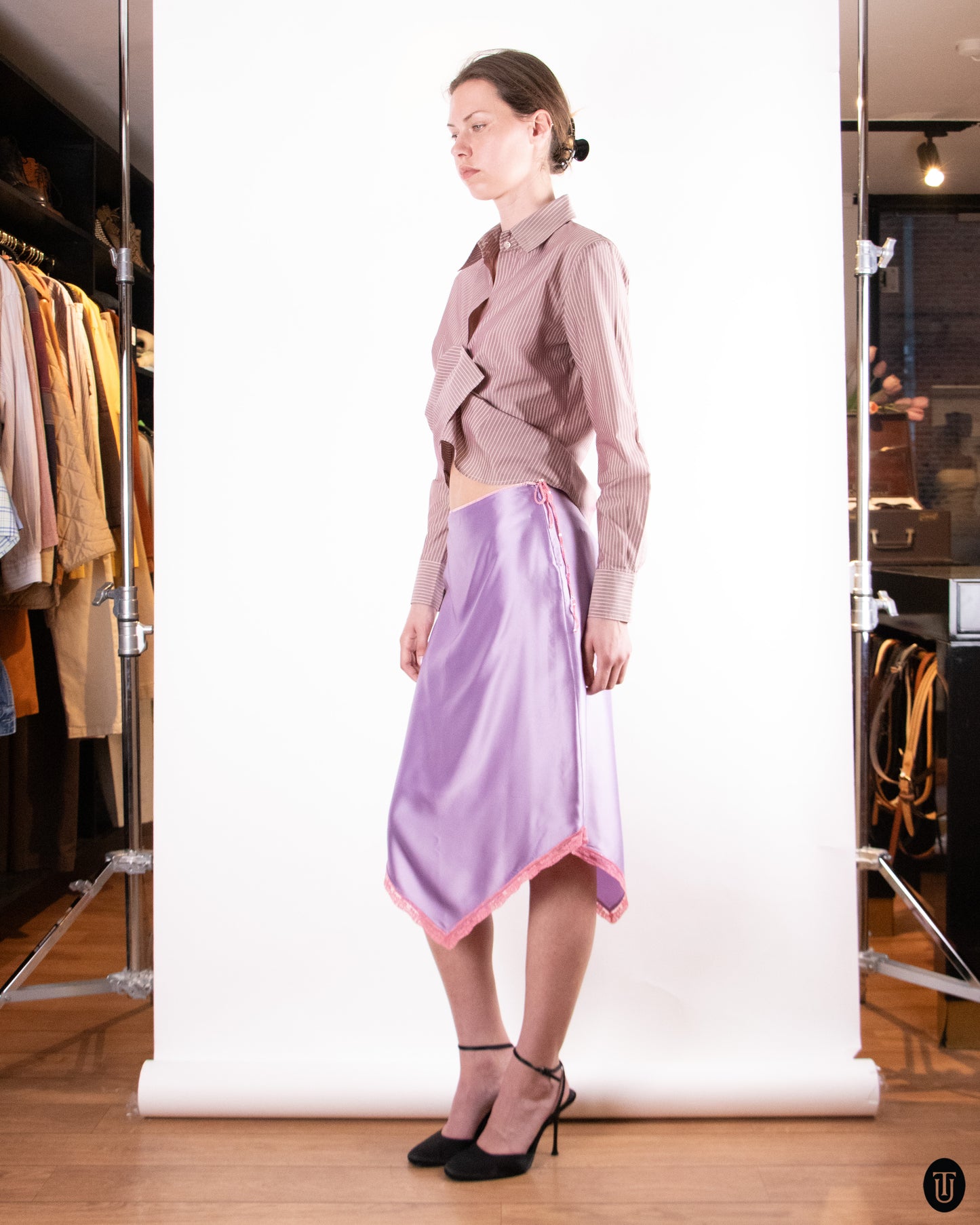 00's Max & Co "Trends" Asymmetric Skirt L