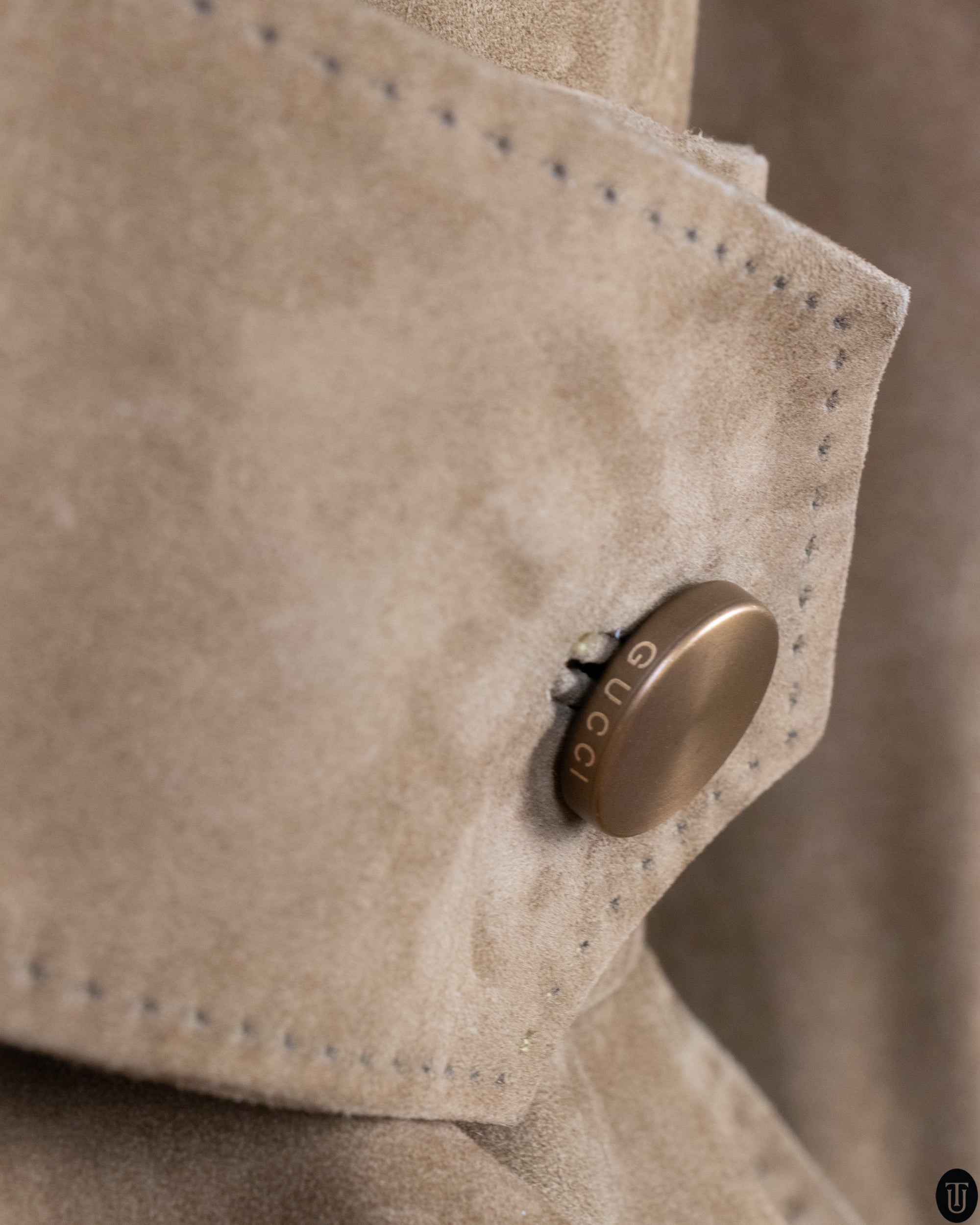 00's Gucci Suede Cropped Jacket S