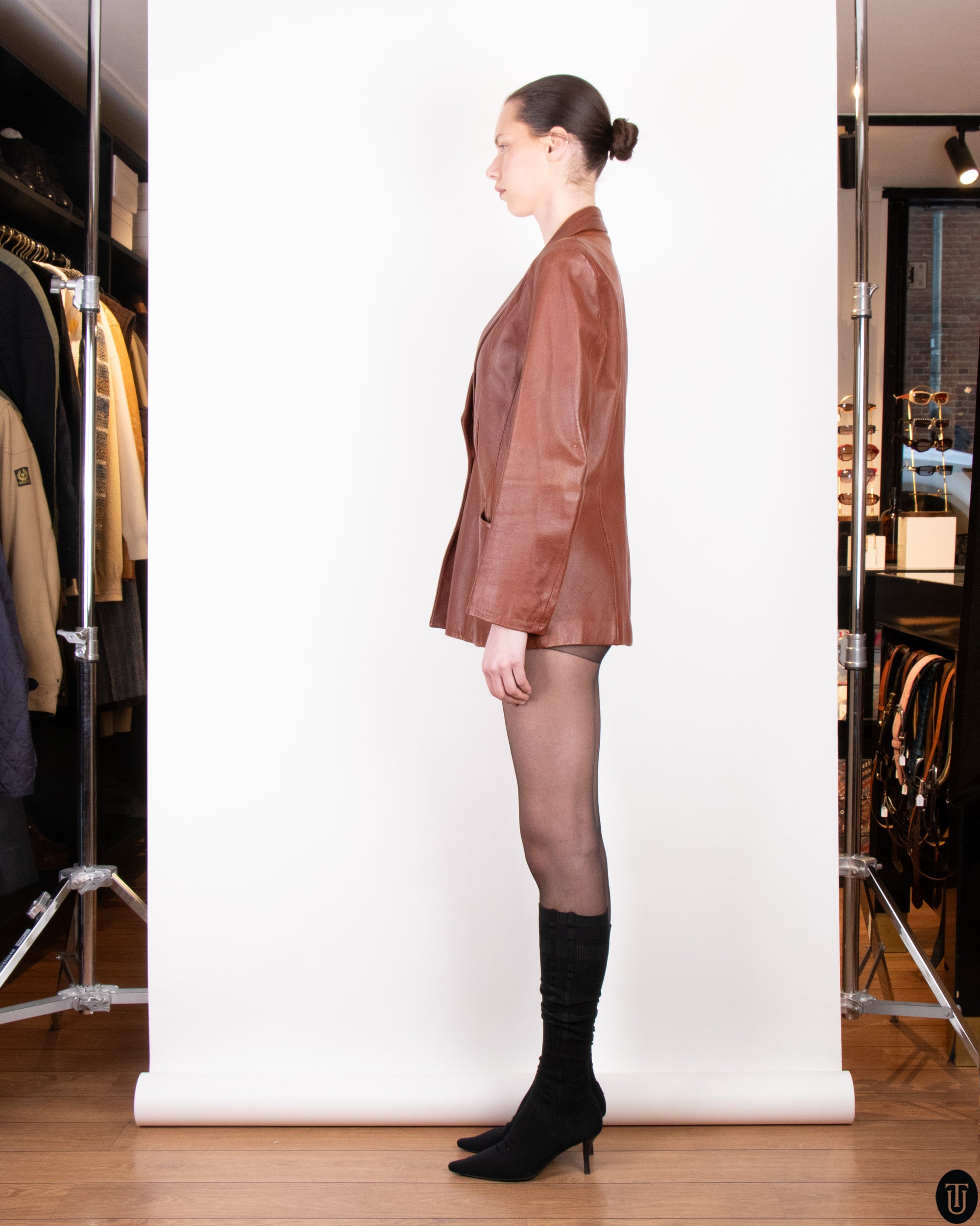 80's Mugler Leather Jacket S