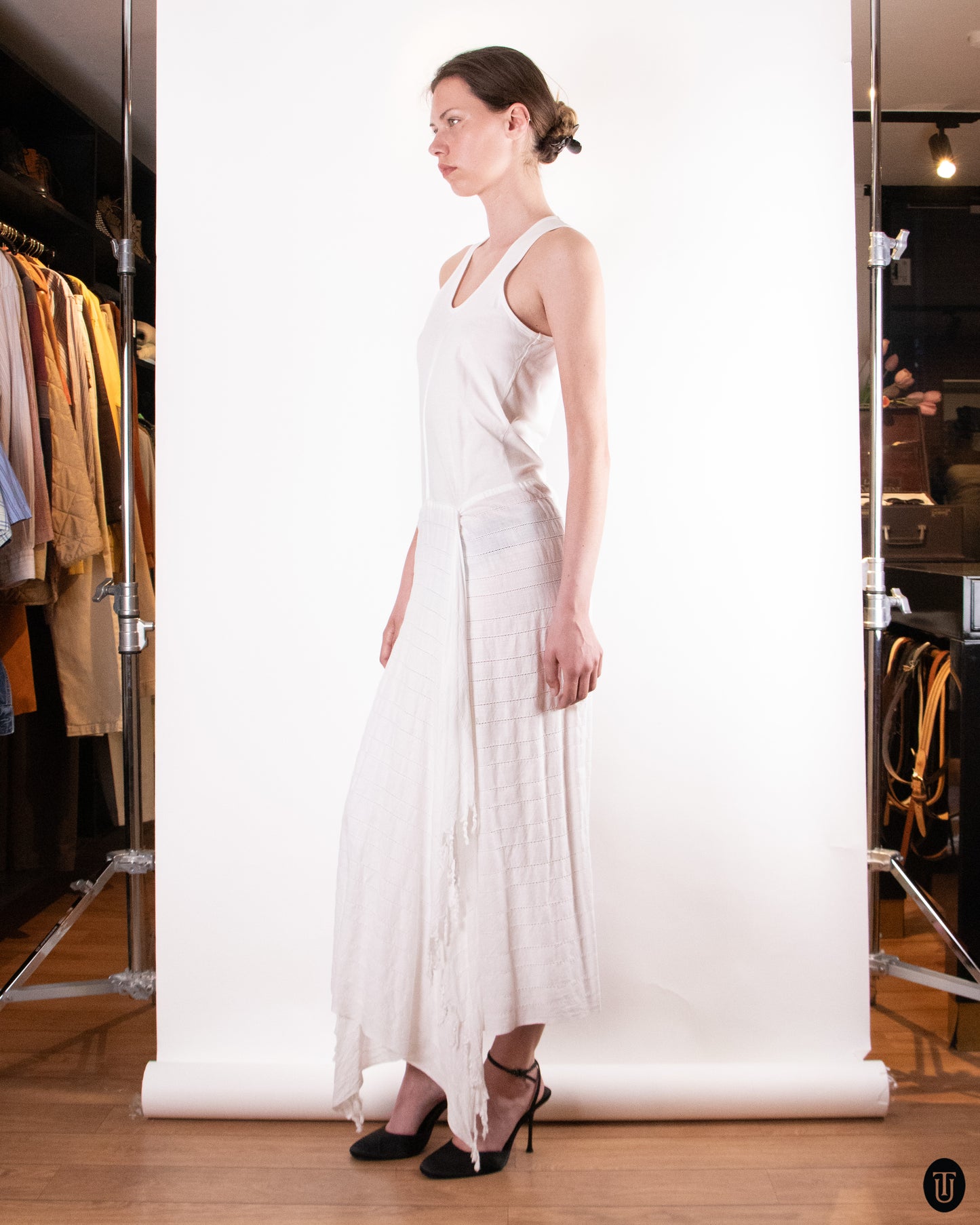 00's Jean Paul Gaultier "Remix" Cotton Maxi Dress S