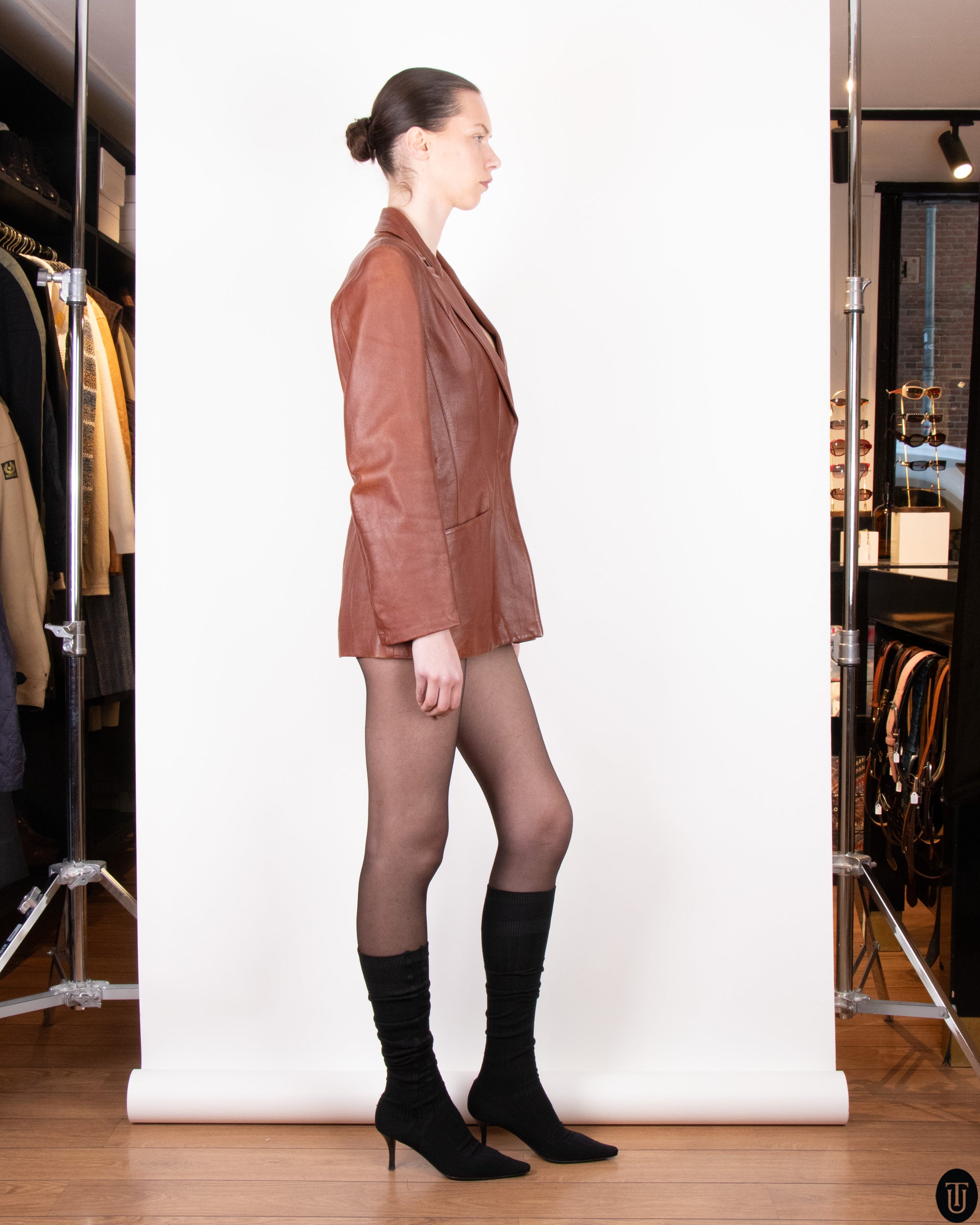 80's Mugler Leather Jacket S