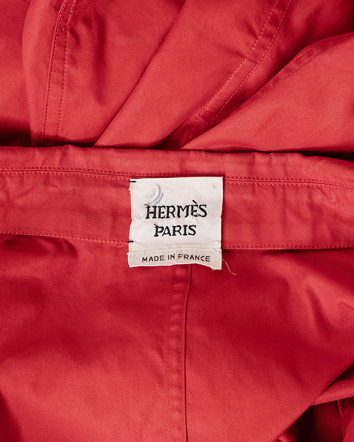 2000s Hermes Tailored Fine Cotton Twill Jacket M