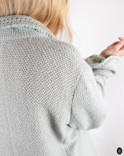 00's Chanel Wool Coat in Baby Blue L