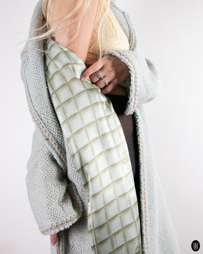 00's Chanel Wool Coat in Baby Blue L