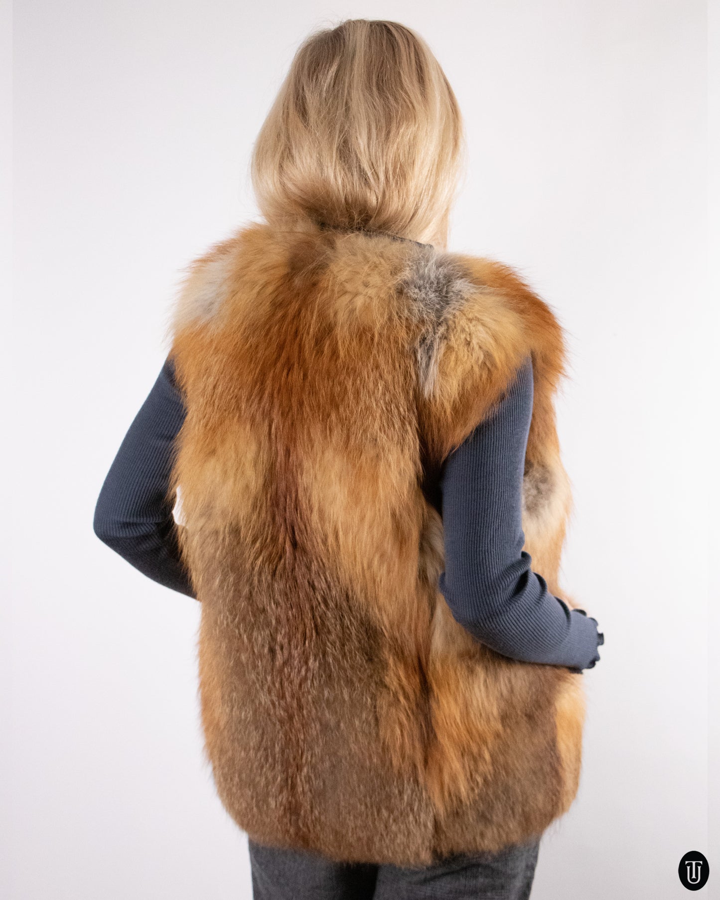 80's Fox Fur Vest M