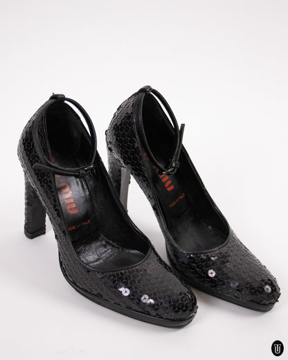 00's Miu Miu Sequin Mary Jane Pumps 34