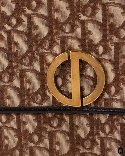 70's Dior Trotter Canvas Shoulder Bag