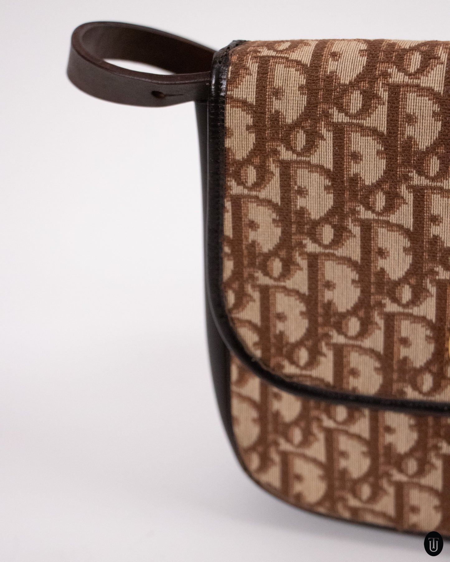 70's Dior Trotter Canvas Shoulder Bag