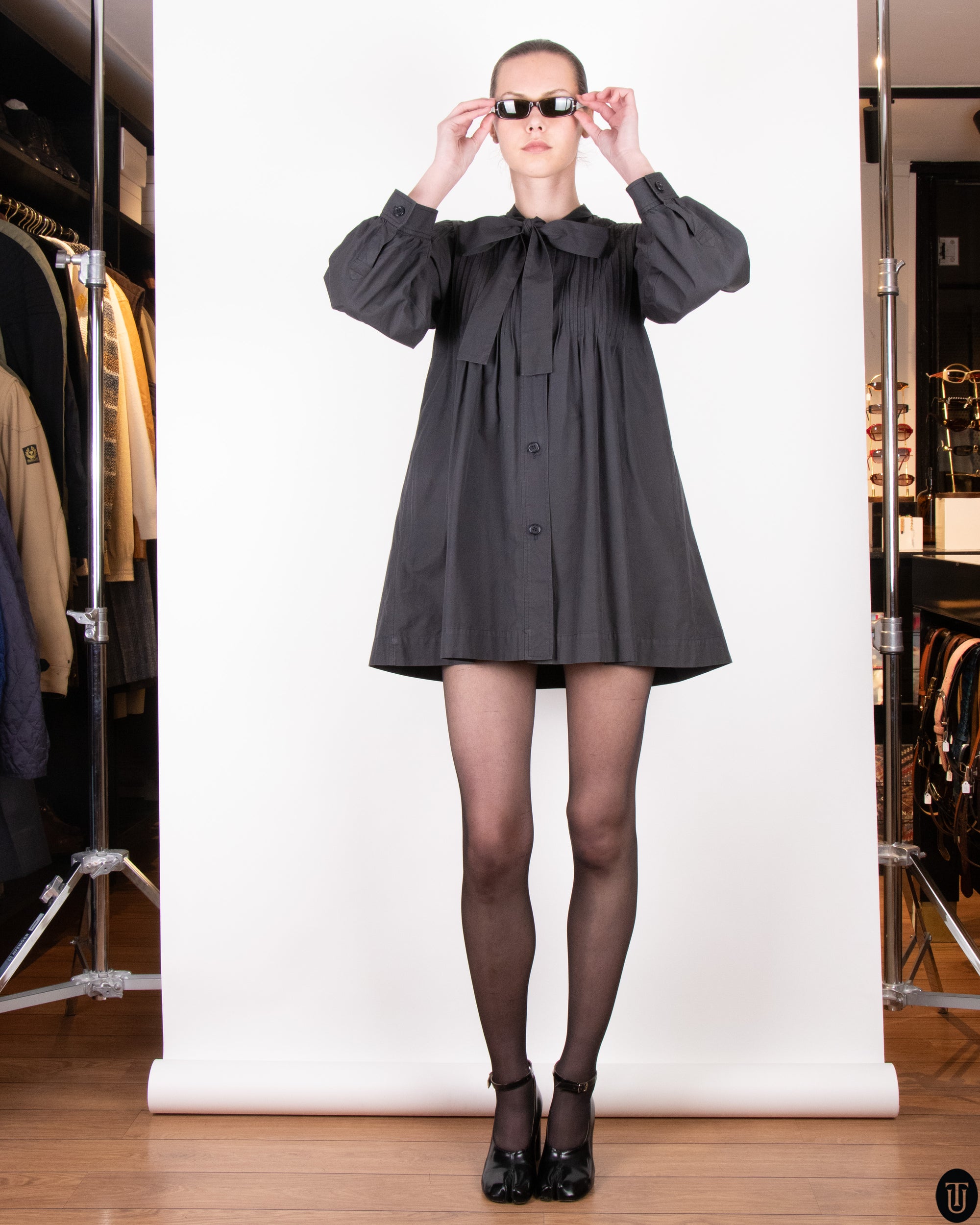 70s Yves Saint Laurent Babydoll Dress M
