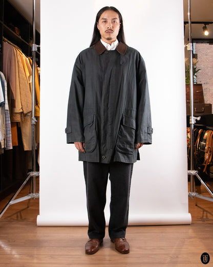 80's Burberry Cotton and Linen Field Jacket XL