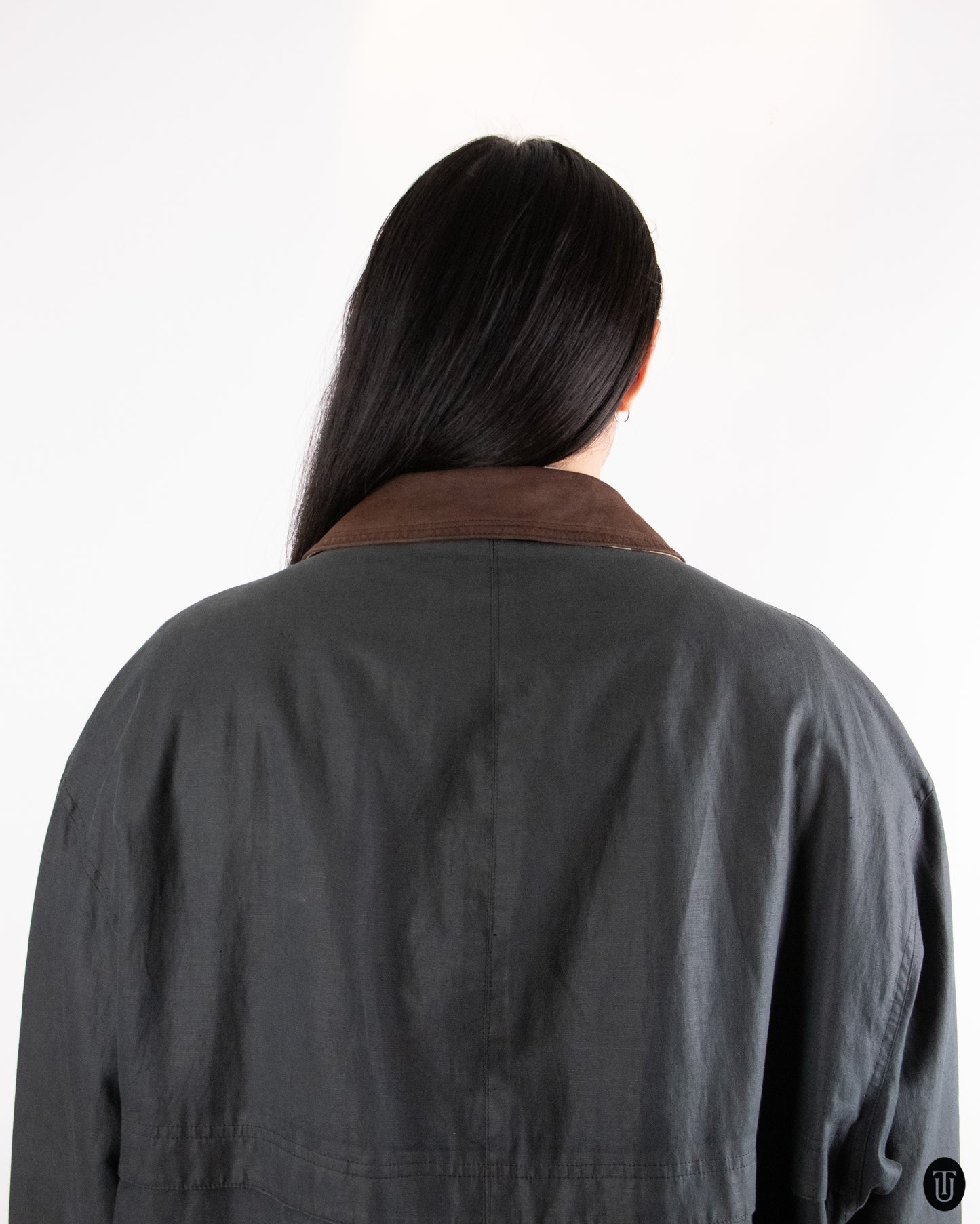 80's Burberry Cotton and Linen Field Jacket XL