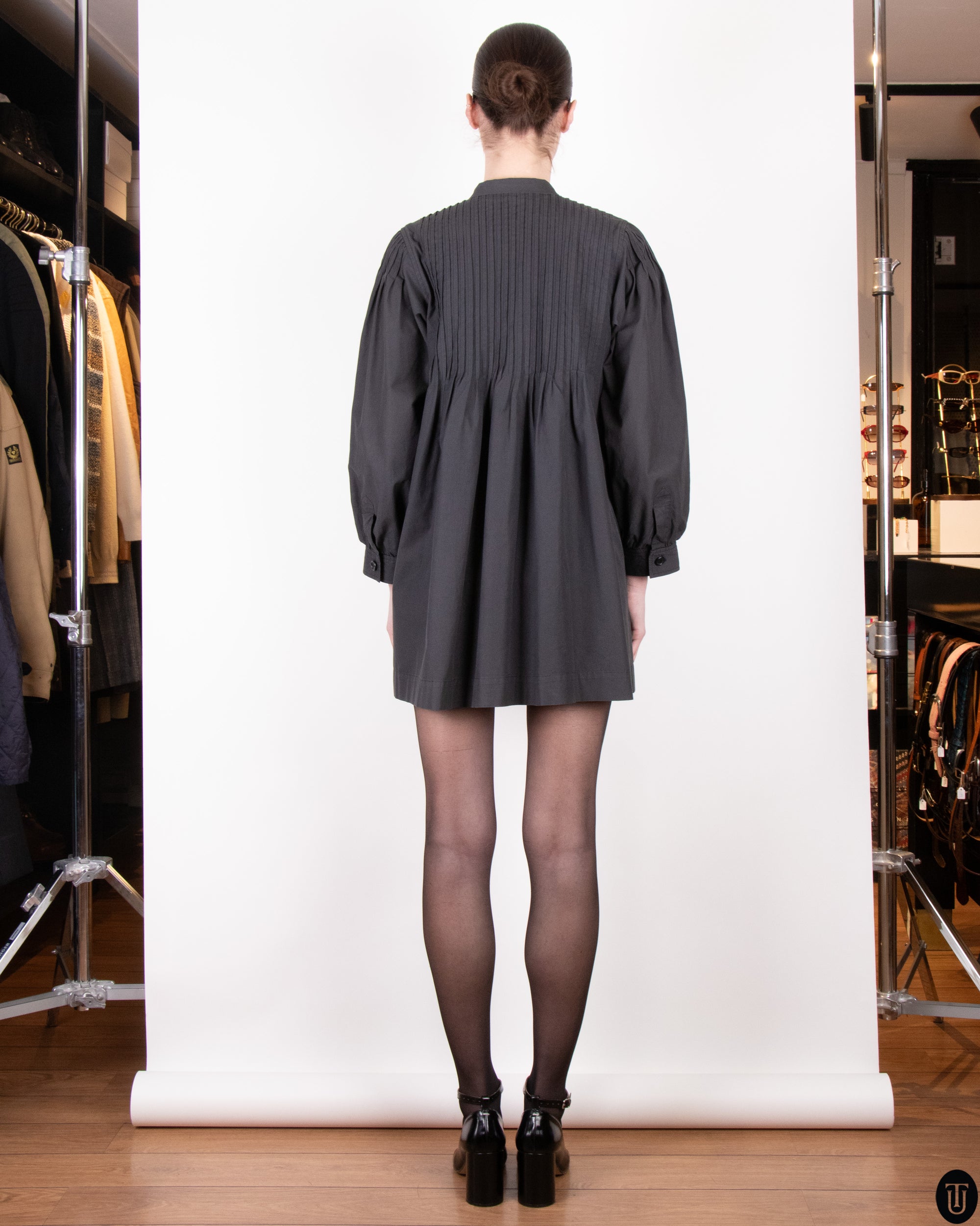 70s Yves Saint Laurent Babydoll Dress M