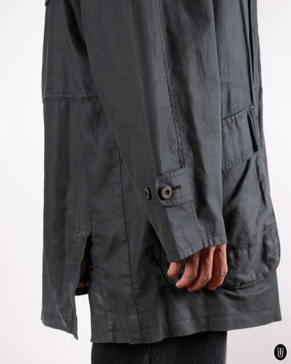 80's Burberry Cotton and Linen Field Jacket XL