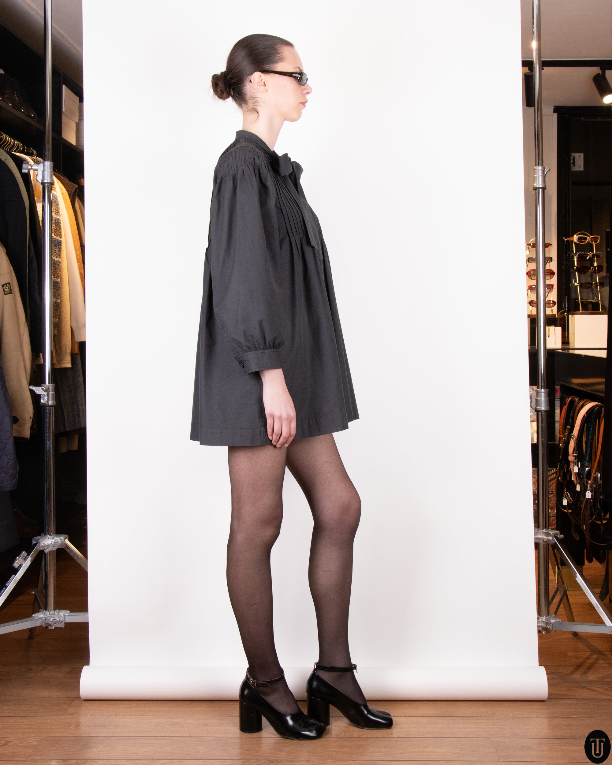 70s Yves Saint Laurent Babydoll Dress M