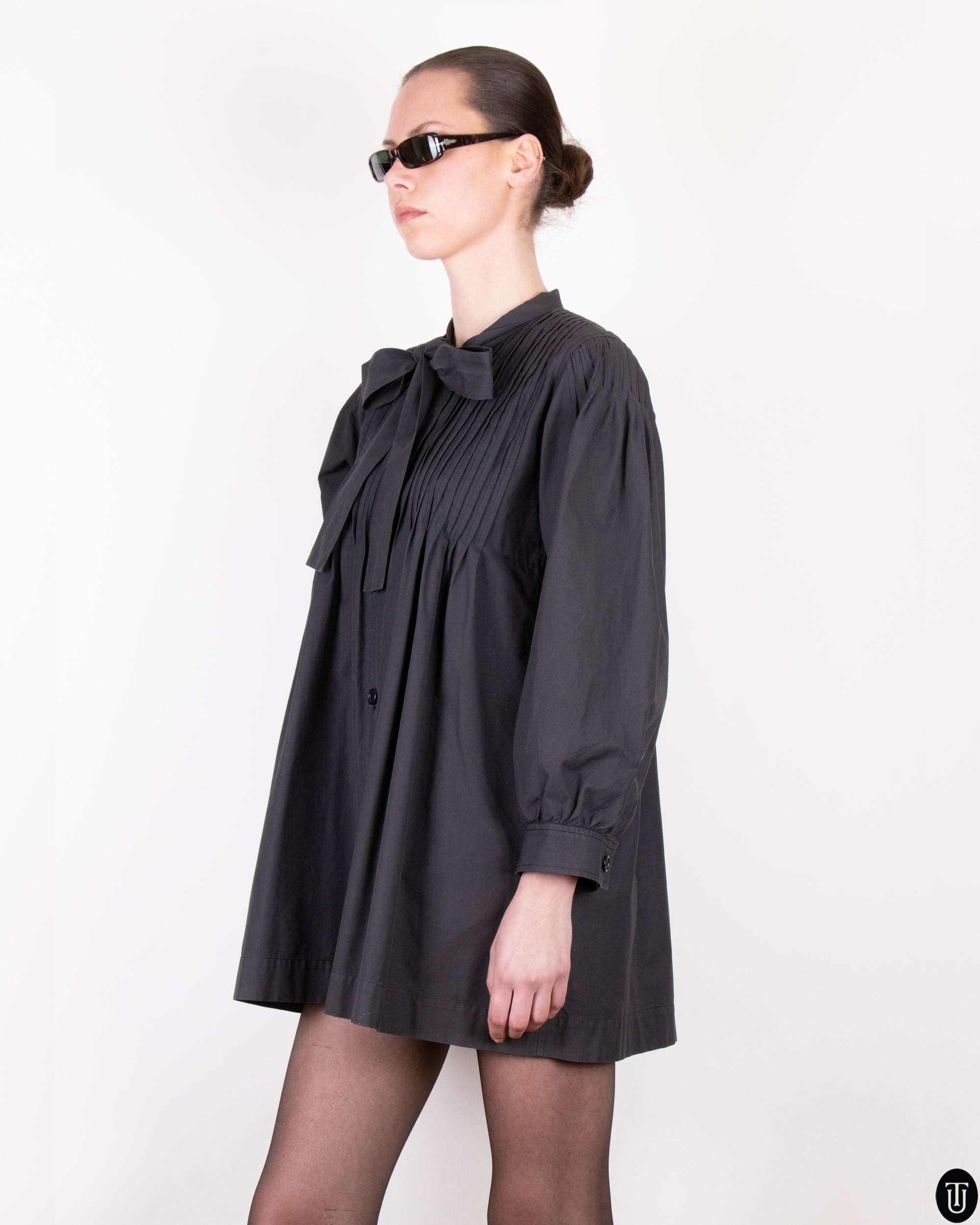 70s Yves Saint Laurent Babydoll Dress M