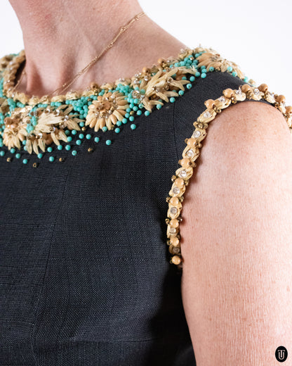 60's Pierre Balmain Couture Dress S