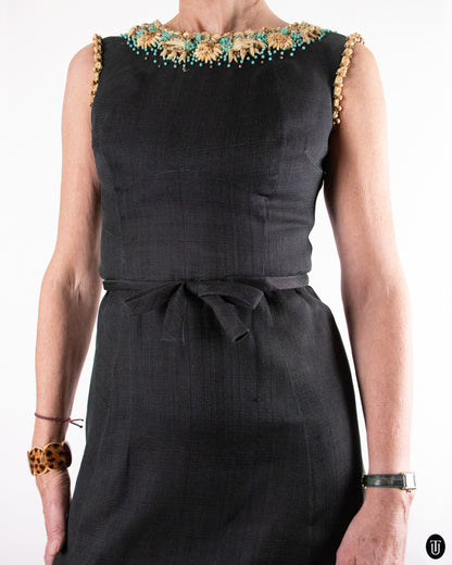 60's Pierre Balmain Couture Dress S