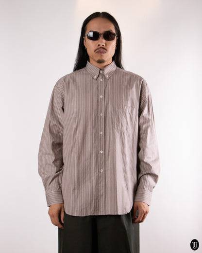 90's Giorgio Armani Striped Cotton Shirt M
