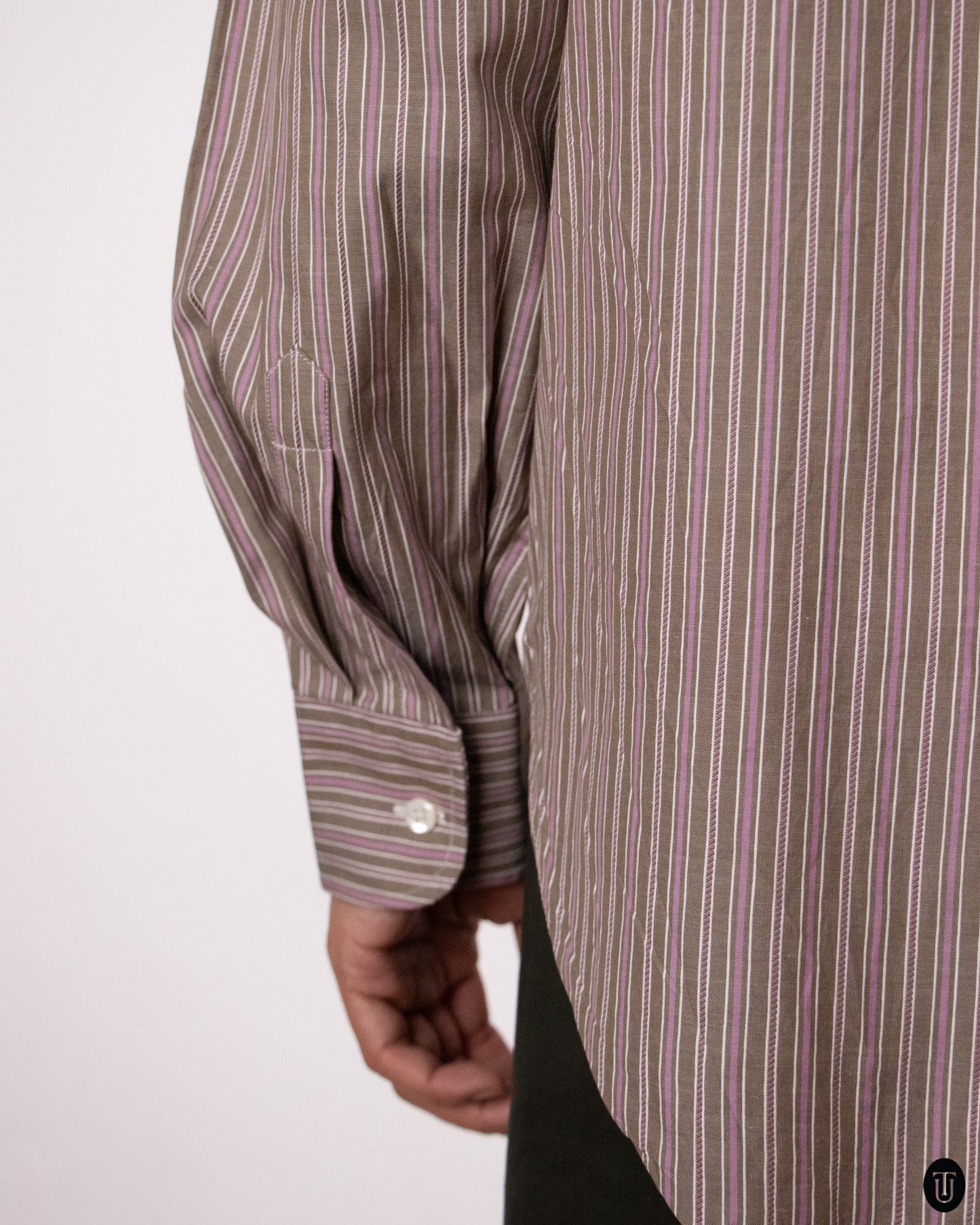 90's Giorgio Armani Striped Cotton Shirt M