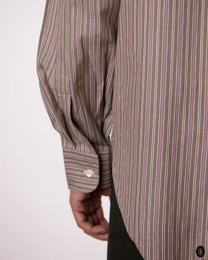 90's Giorgio Armani Striped Cotton Shirt M