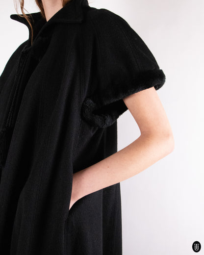 40's Vintage Wool Cape S