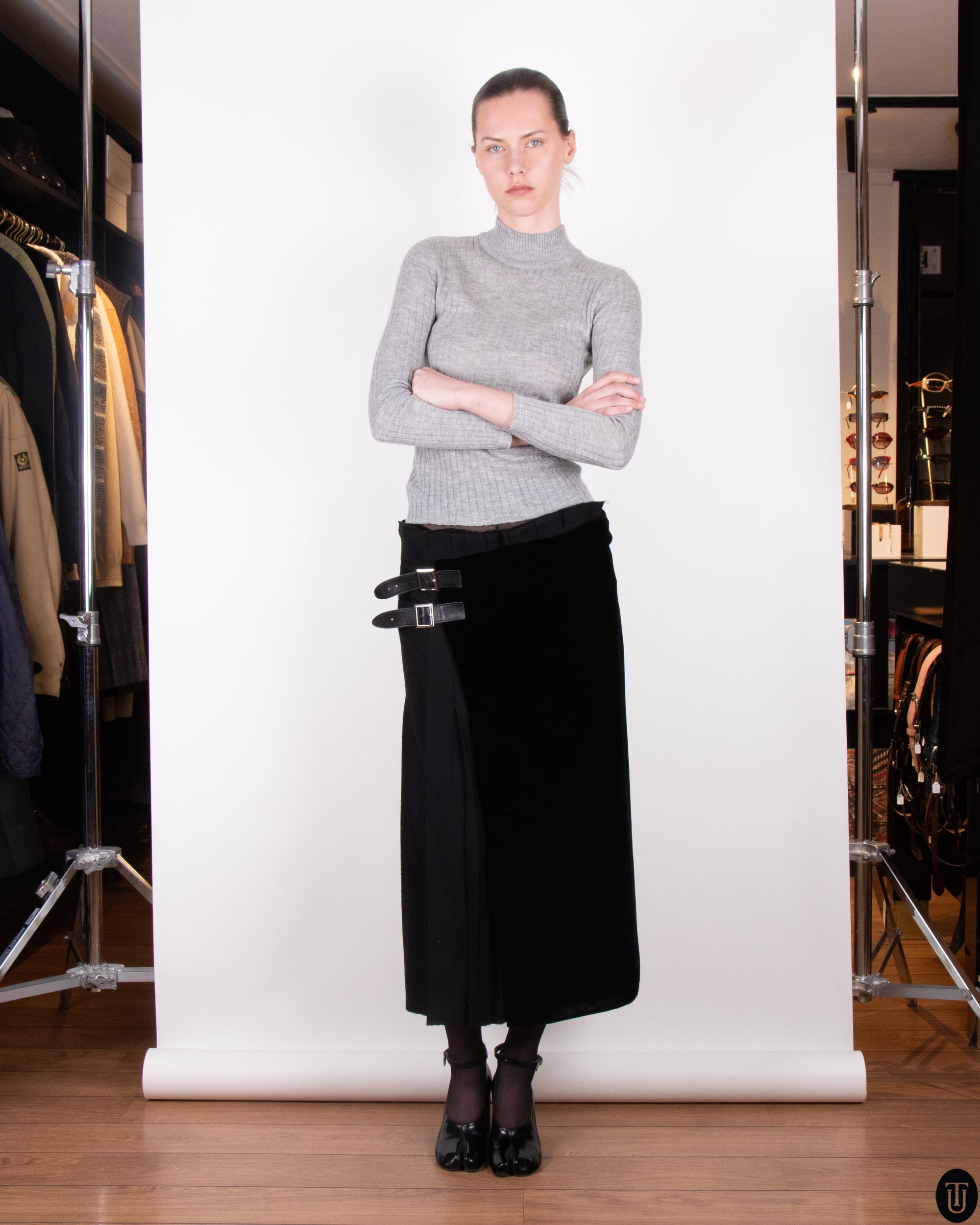 00s Yohji Yamamoto Wool Wrap Kilt S