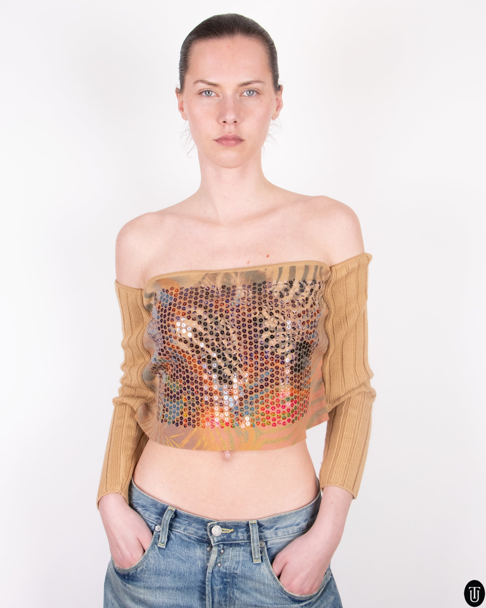 00s Just Cavalli Backless Knit Top M