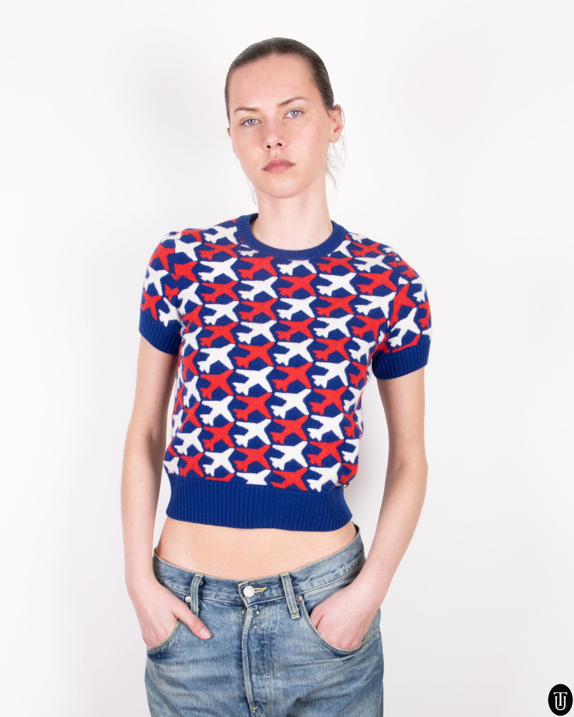 10's Chanel Knitted T-Shirt S