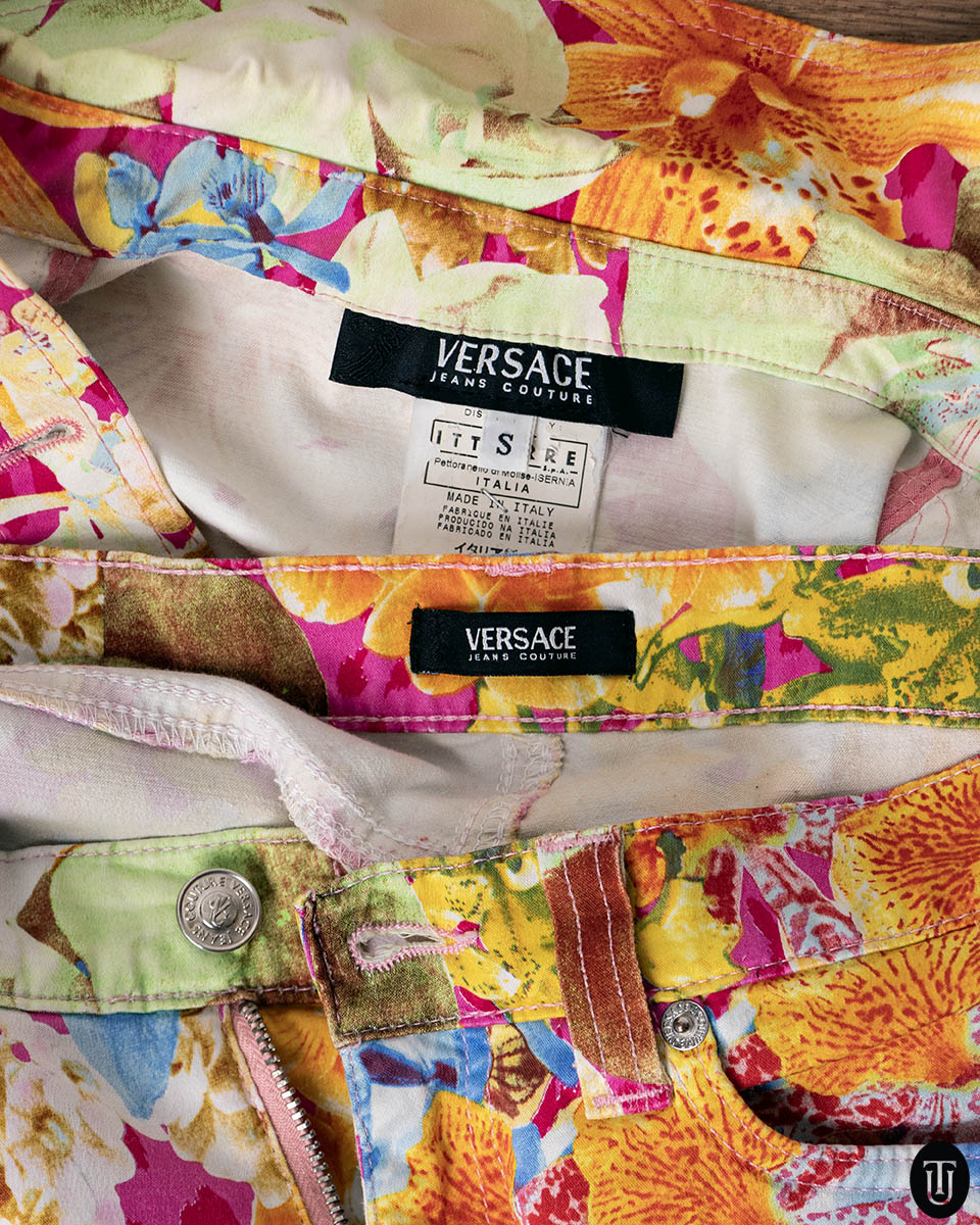 2000s Versace Jeans Couture Floral Set XS
