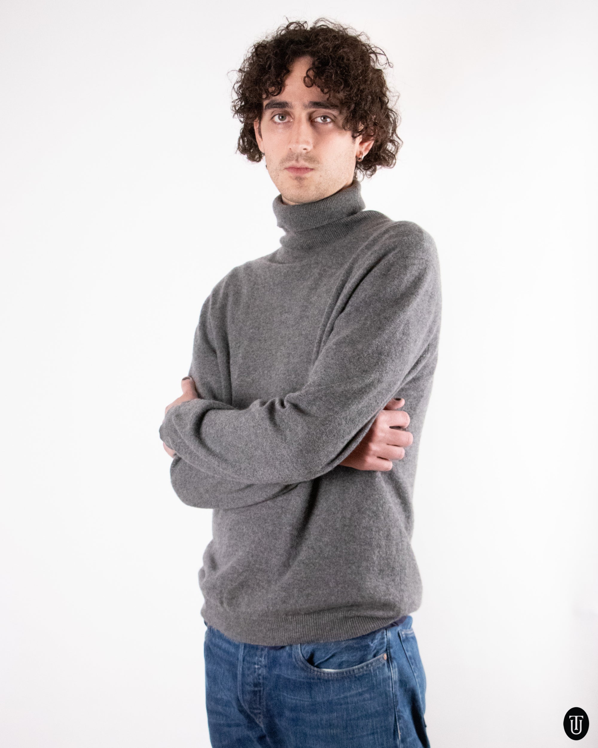 90's Gianni Versace Cashmere Turtleneck Sweater L