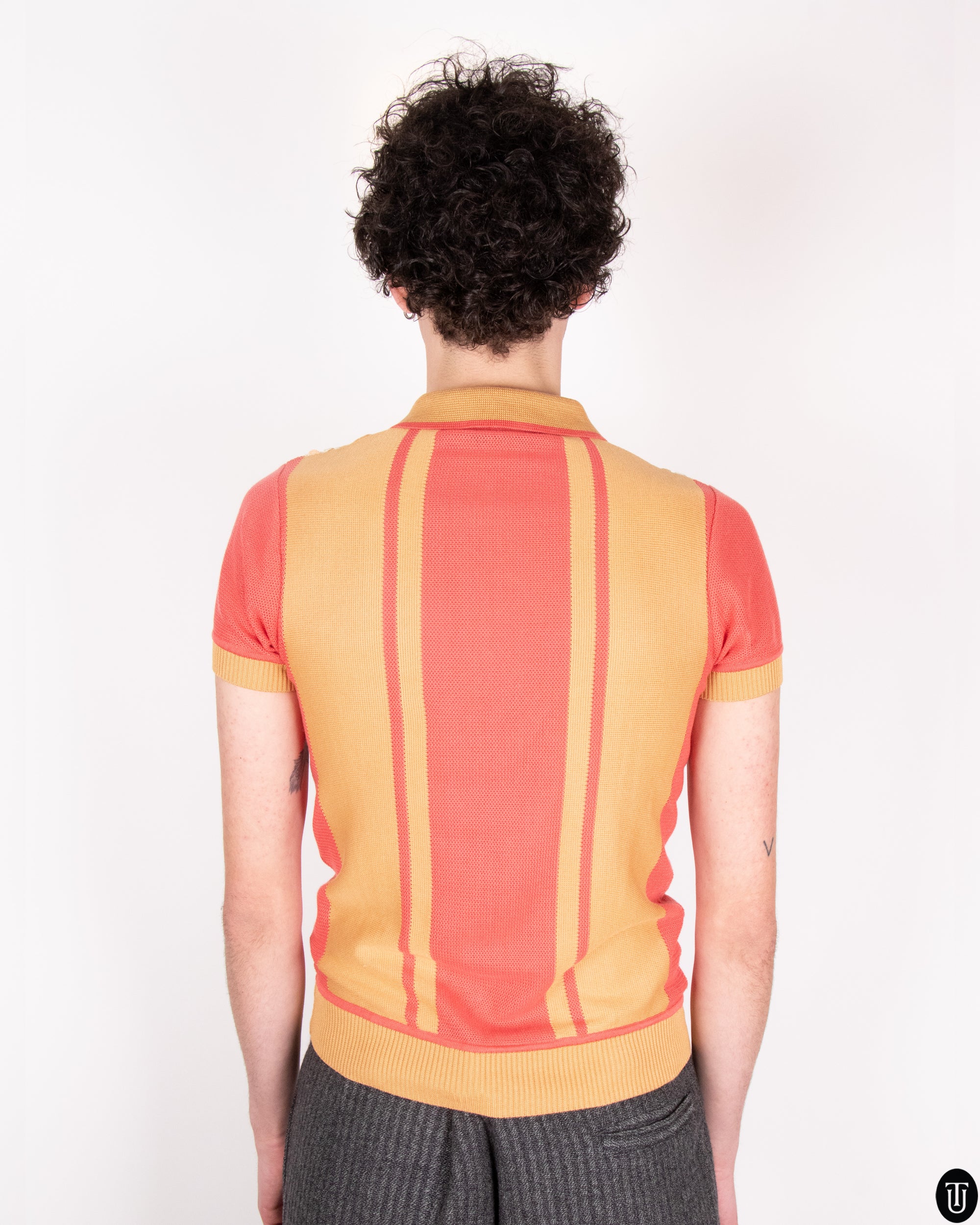 70's Missoni Knit Polo With Lace S