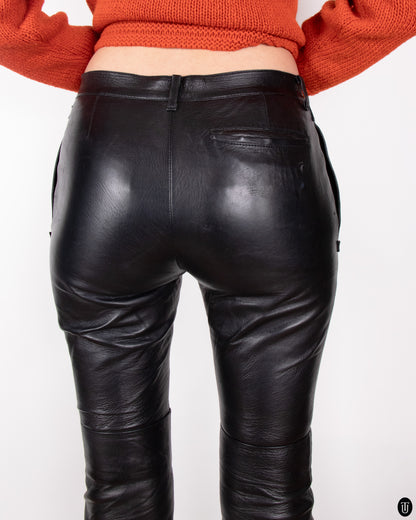 90's Yves Saint Laurent Rive Gauche Leather Pants S