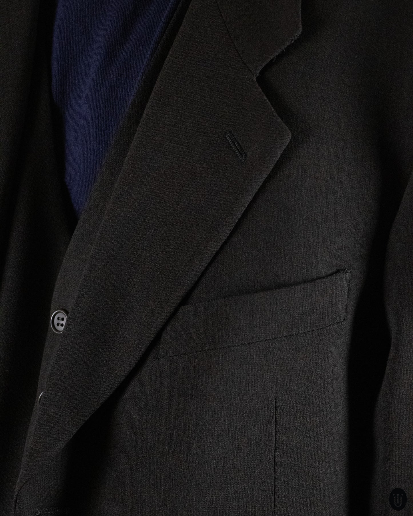 80's Giorgio Armani Black Label Three-piece Wool Blend Suit XL