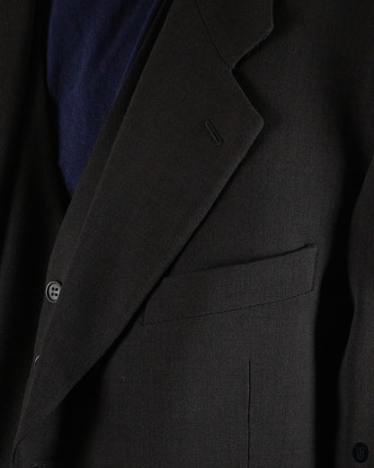 80's Giorgio Armani Black Label Three-piece Wool Blend Suit XL